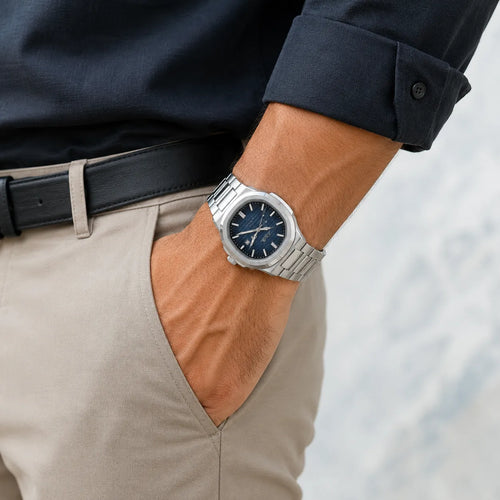 Relógio Masculino POEDAGAR Executive Quadrado em Aço Inoxidável