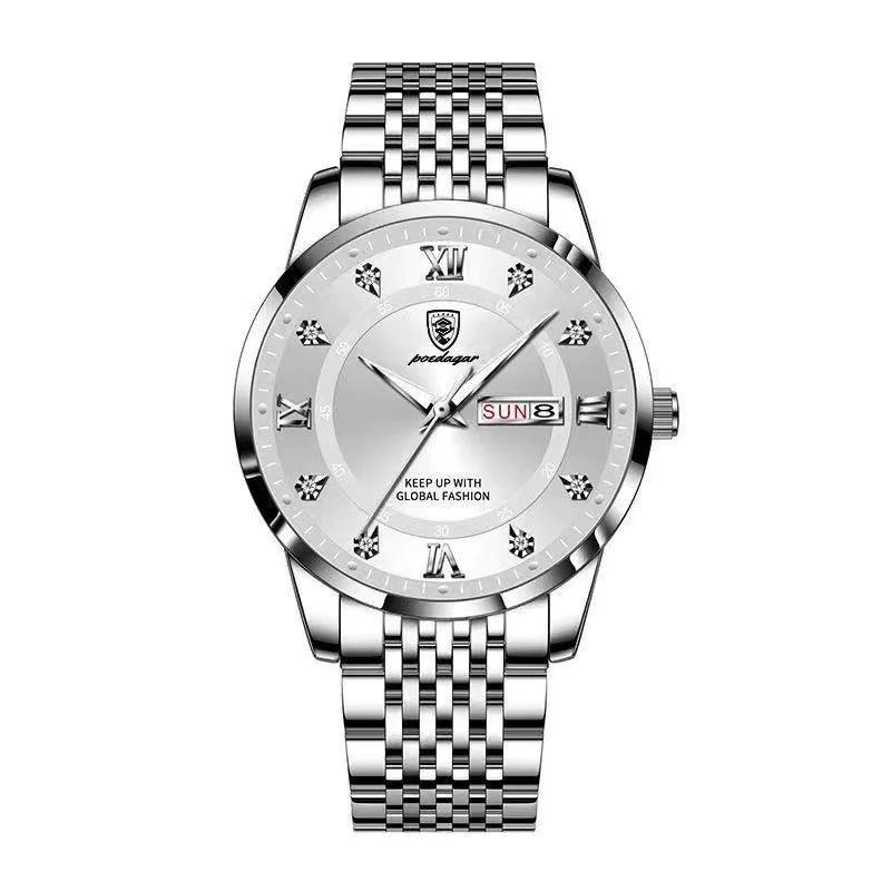 Relógio Masculino Esmerion Windsor Aço Inoxidável com Calendário