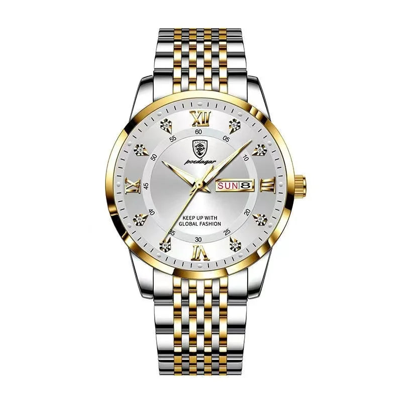 Relógio Masculino Esmerion Windsor Aço Inoxidável com Calendário