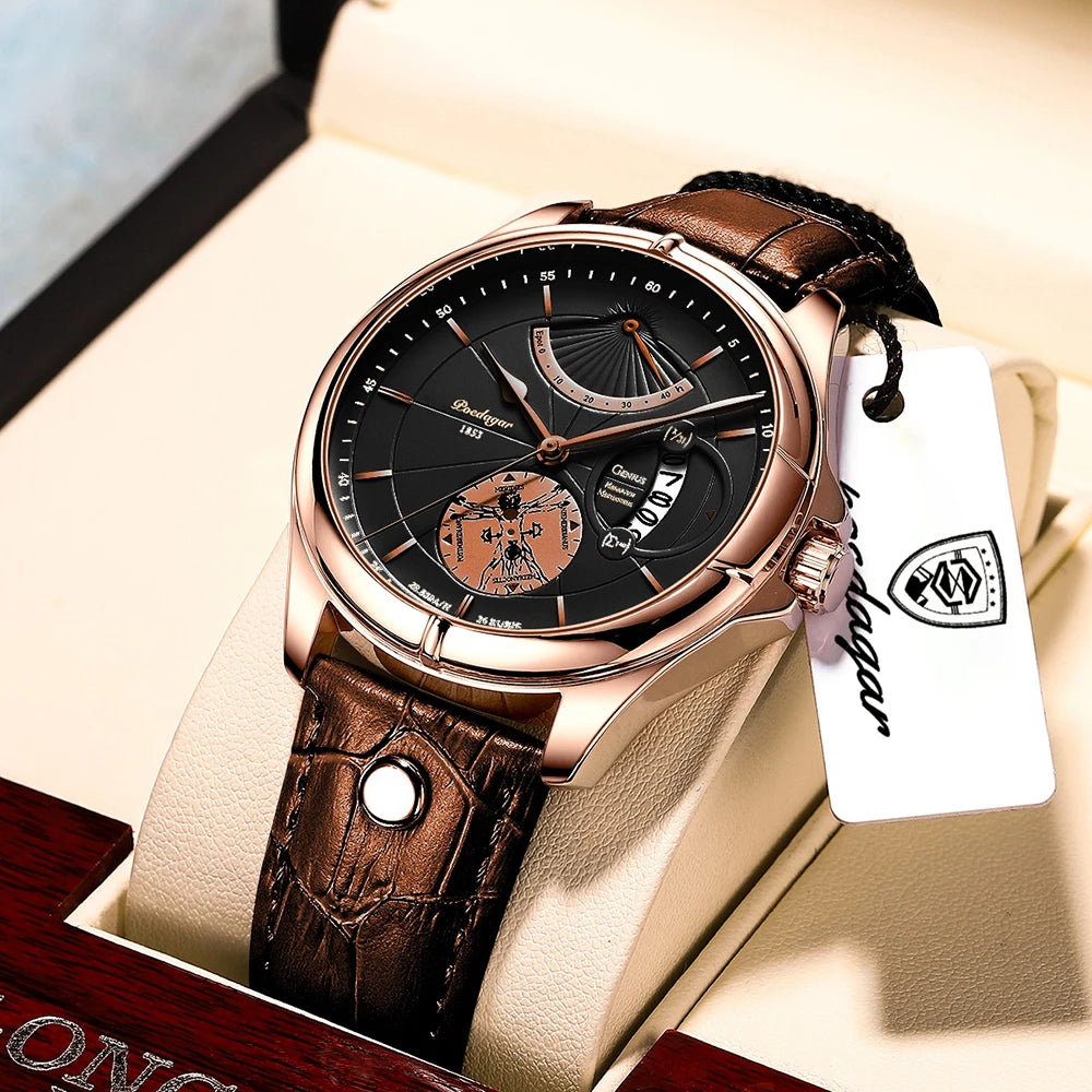 Relógio Masculino Esmerion Ranger Sport Grande Couro