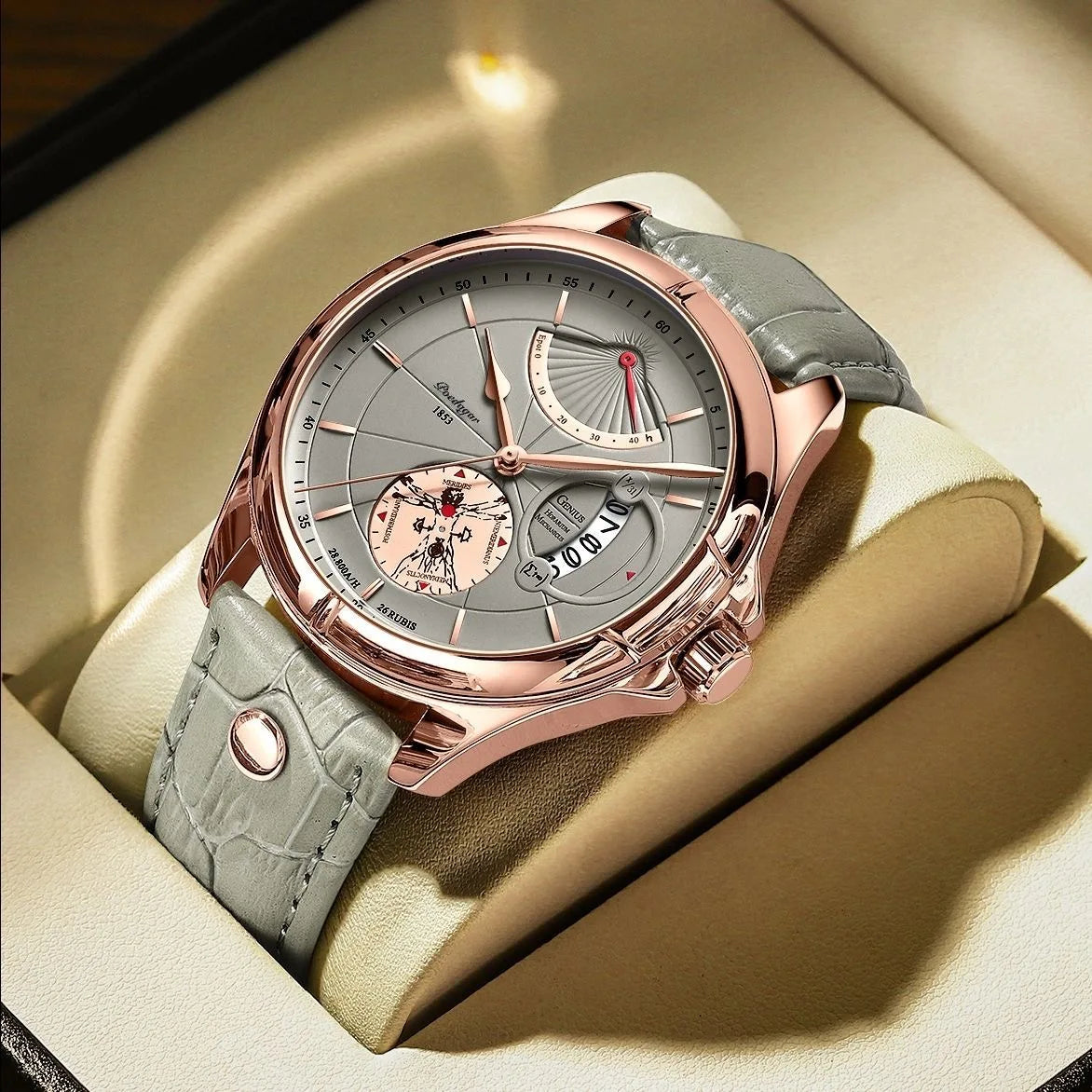 Relógio Masculino Esmerion Ranger Sport Grande Couro
