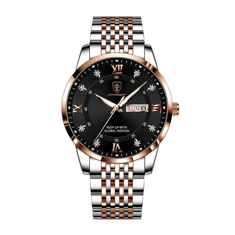 Relógio Masculino Esmerion Windsor Aço Inoxidável com Calendário