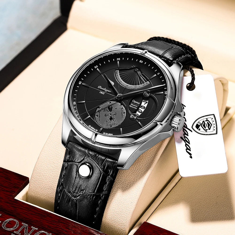 Relógio Masculino Esmerion Ranger Sport Grande Couro