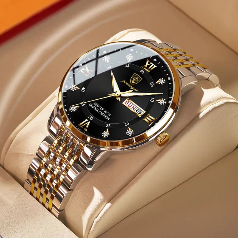 Relógio Masculino Esmerion Windsor Aço Inoxidável com Calendário