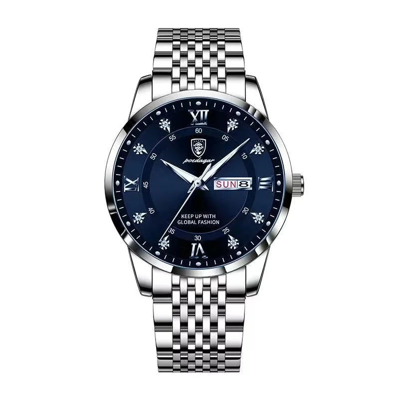 Relógio Masculino Esmerion Windsor Aço Inoxidável com Calendário