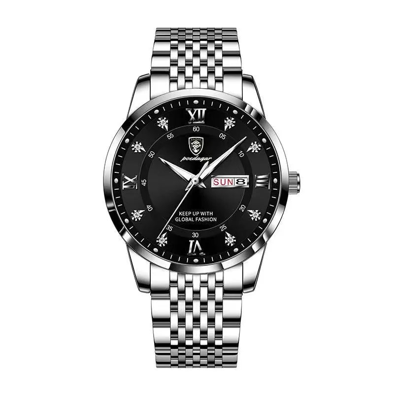 Relógio Masculino Esmerion Windsor Aço Inoxidável com Calendário