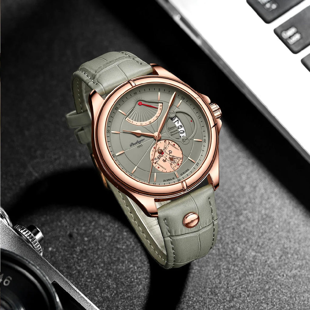 Relógio Masculino Esmerion Ranger Sport Grande Couro