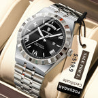 Relógio Masculino Esmerion Classic Aço Inoxidável com Calendário