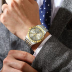 Relógio Masculino Esmerion Classic Aço Inoxidável com Calendário